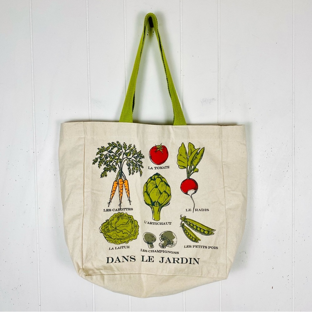 French Vegetable Canvas Tote